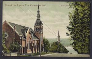 New Westminster BC Canada St Andrews Church c1908 PPC