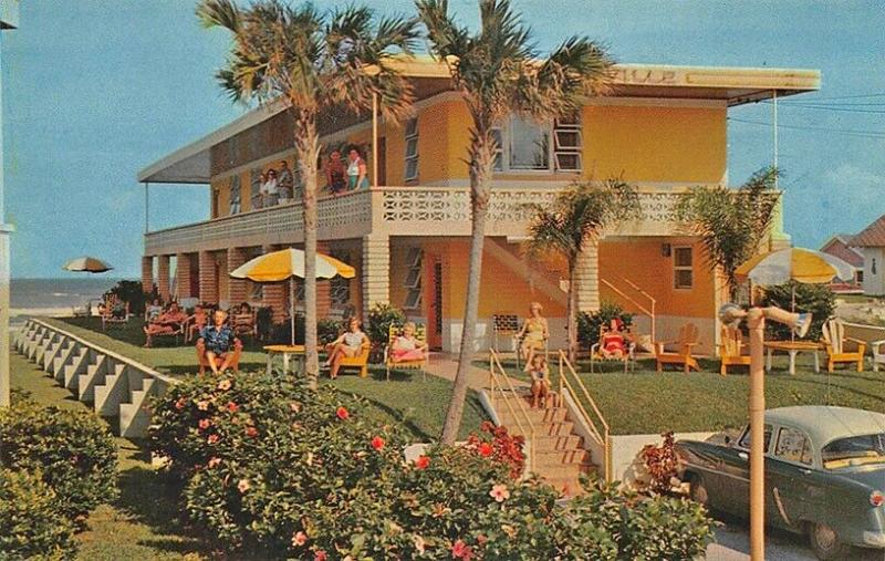 Daytona Beach FL The Deauville Beach Motel Postcard