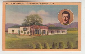 P2364,  vintage postcard home robert taylor northridge estates calif