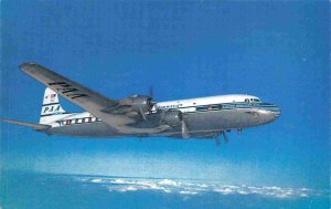 Pan American Airways Airline Super 6 Clipper Plane in Flight postcard