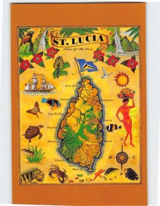 Postcard Helen of the West, Saint Lucia