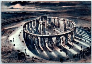 M-23461 Stonehenge Drawing by Alan Sorrell Wiltshire England