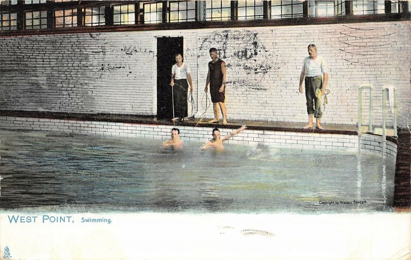 West Point New York 1908 Postcard Swimming at West Point by Tucks