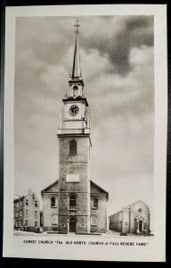 Vintage Postcard 1950 Old North Church, Christ Church, Boston, MA (RPPC)