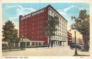 Lima Ohio 1920-30s Postcard The Barr Hotel