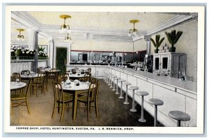 Easton Pennsylvania Postcard Coffee Shop Hotel Huntington c1920 Vintage Antique