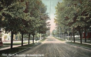 Vintage Postcard 1908 Kearsley St. Looking East Residential Area Flint Michigan