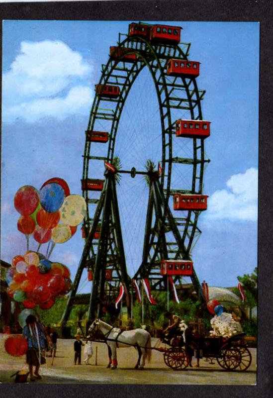 Vienna Austria Prater, Big Ferris Wheel, Wien Postcard, Carte Postale