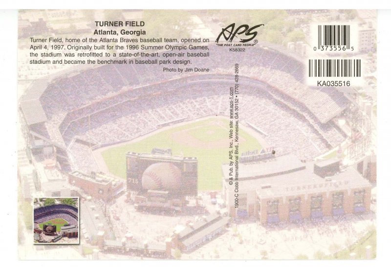 GA - Atlanta. Turner Field, Aerial View     (4x6)