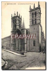 Old Postcard MONTPELLIER The Cathedral Saint Pierre