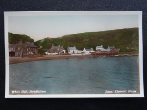 Cymru NEVIN / PORTHDINLLAEN White Hall Old RP Postcard by Jones, Chemist, Nevin