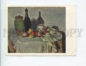 3143012 Still life fruit & bottle by Paul CEZANNE Old russia PC