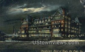 Chamberlain Hotel At Night - Old Point Comfort, Virginia