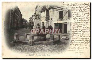 Old Postcard Bauge Fontaine du Roi Rene