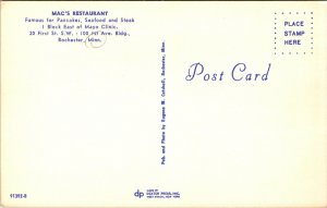 Postcard Mac's Restaurant in Rochester, Minnesota~135115