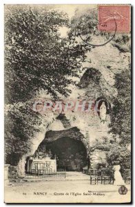 Old Postcard Nancy Cave of The Church of Saint Mansuy