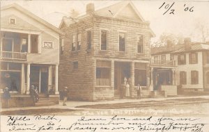 H64/ Plymouth Ohio RPPC Postcard c1910 The New Post Office Building