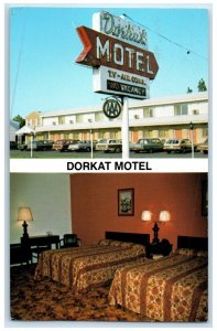 c1960 Multi-View Dorkat Motel Building Rochester New York NY Unposted Postcard