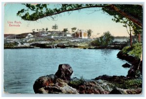 1911 View of River Building in Lion Rock Bermuda Antique Posted Postcard