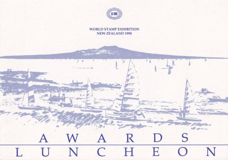 1990 New Zealand Auckland Awards Luncheon + Yacht FDC Mint