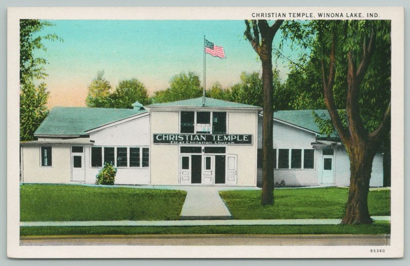 Winona Lake IndianaFirst Christian Church Christian Temple1920s
