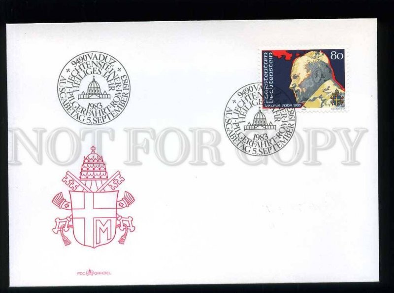 210376 Liechtenstein Pope Jonannes Paul II FDC