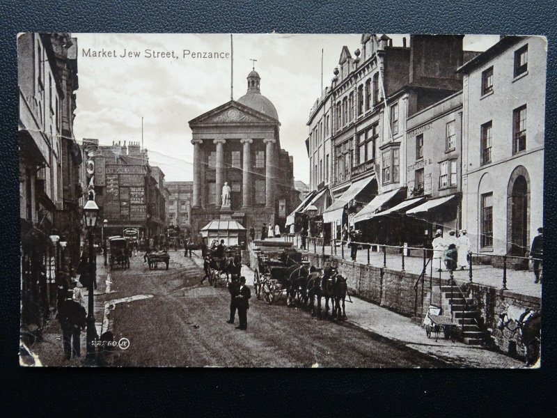 Cornwall PENZANCE Market Jew Street - Early Postcard by Valentine 32260