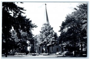 c1940's Emmanuel Lutheran Church Ludington Michigan MI RPPC Photo Postcard