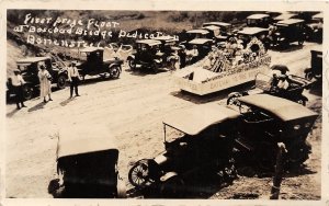 F83/ Bonesteel South Dakota Postcard RPPC c1920s Parade Floats Autos