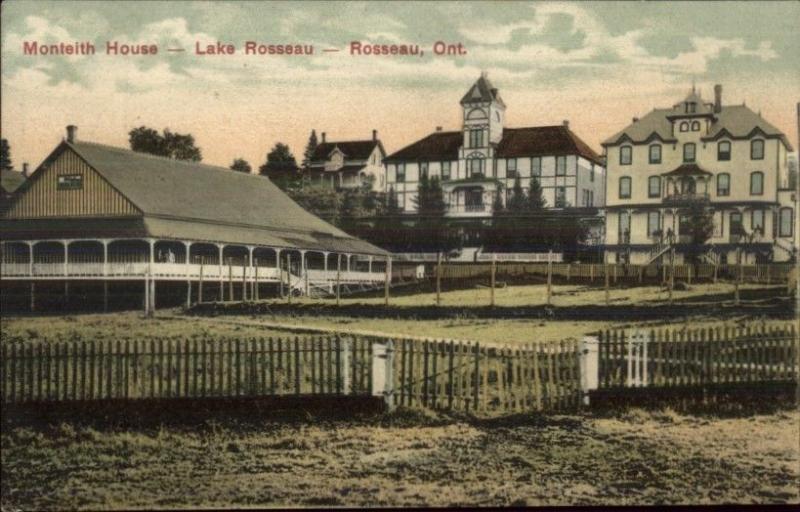 Rosseau Ontario Monteith House Bldgs c1910 Postcard