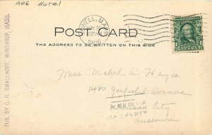 1906 Winthrop Massachusetts The Argyle Hotel occupation RPPC Postcard 25-7675