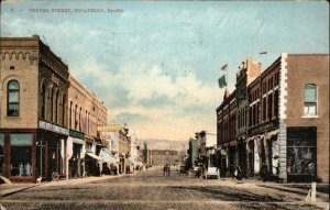 POCATELLO ID Center Street Scene c1910 Postcard