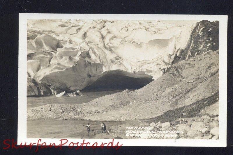 RPPC MENDENHALL GLACIER ALASKA ICE CREST VINTAGE REAL PHOTO POSTCARD