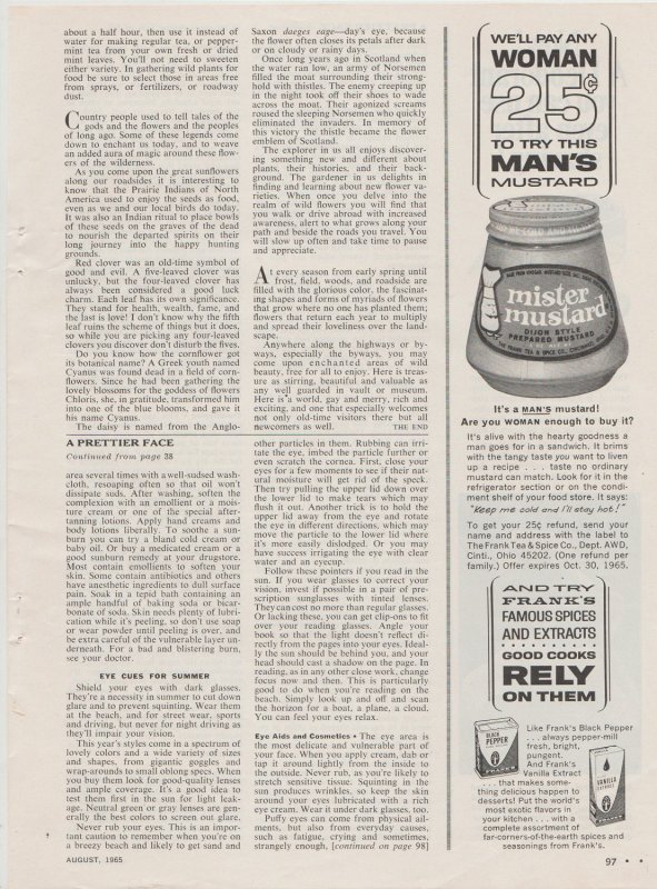 1965 Print Ad Mister Mustard, A Man's Mustard, Are You Woman Enough to B...