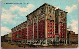 1911 Baltimore Hotel Kansas City Missouri MO Street View Posted Postcard