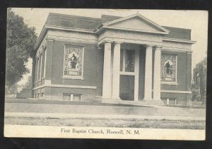 ROSWELL NEW MEXICO NM FIRST BAPTIST CHURCH BUILDING VINTAGE POSTCARD 1915