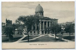 Court House Springfield Illinois 1907c postcard