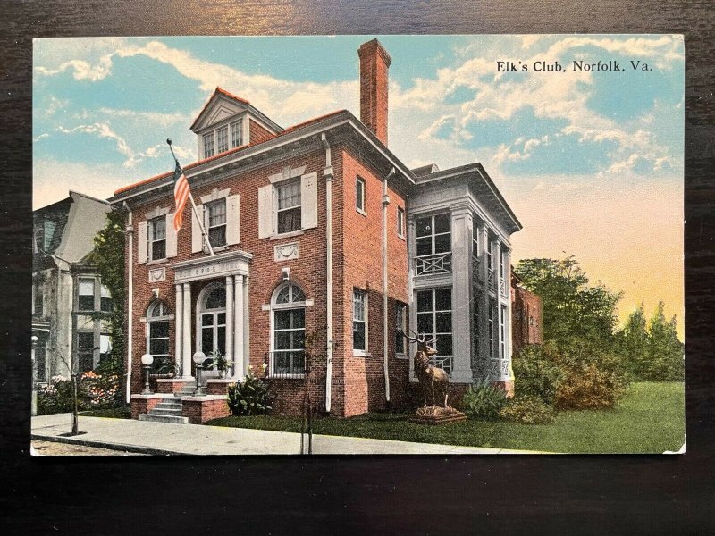 Vintage Postcard 1914 Elk's Club Norfolk Virginia