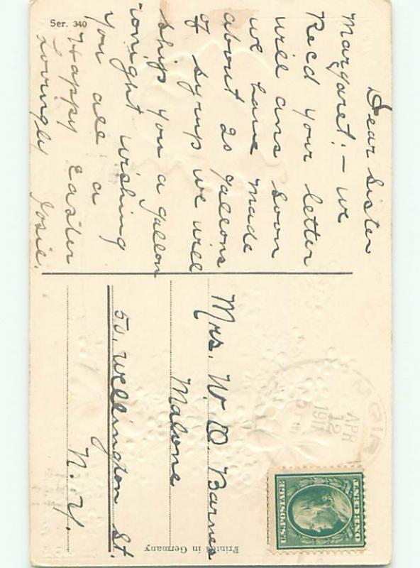 Divided-Back EASTER CHICK SCENE Cute Postcard AA0899