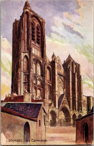 Tucks Bourges France Cathedral at Bourges Vintage Postcard R24