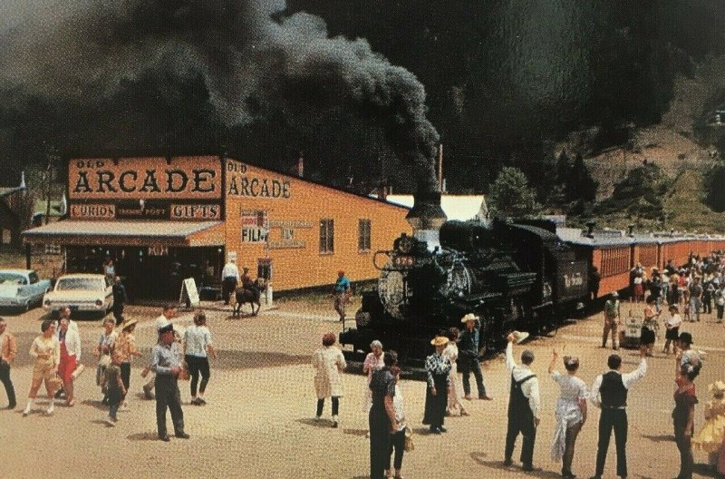 Denver & Rio Grande Narrow Gauge Passenger Train Postcard Silverton Arcade