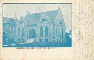 NY, Gouverneur, New York, Library Building, Exterior, Hall The Jeweler