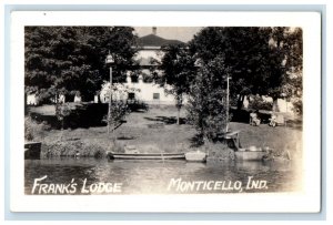 1942 Franks Lodge Monticello Indiana IN RPPC Photo Posted Vintage Postcard