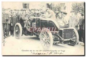 VINTAGE POSTCARD Automobile Girardot on its 100 ch Charron G