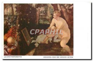 Old Postcard Nude erotic Jacopo Tintoretto Susanna und die Alten Beiden