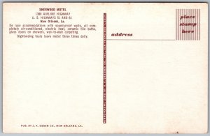 Vtg New Orleans Louisiana LA Sherwood Motel 1950s View Old Postcard