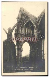 Old Postcard Melrose Abbey Side of Presbytery