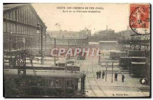 Old Postcard Greve Northern Railway North Station without locomotives Train