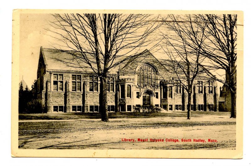 MA - South Hadley. Mt Holyoke College, Library