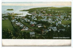 Panorama Camden Maine from Mountain 1907c postcard